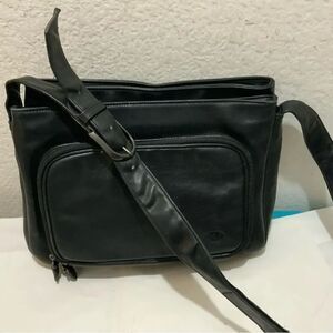 Black SAS Leather Shoulder Bag Made in the USA Multi Pocket